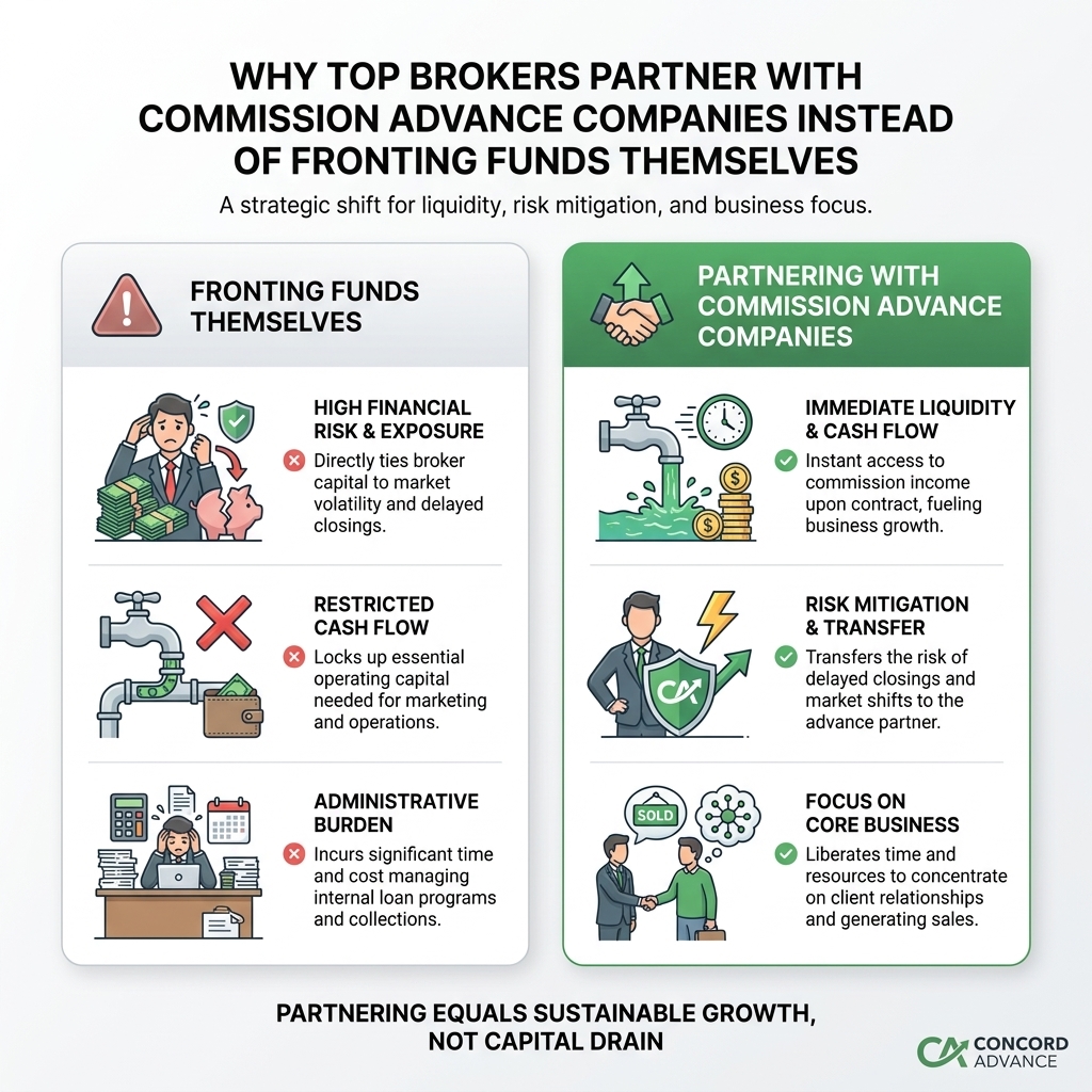 Commission advance brokers