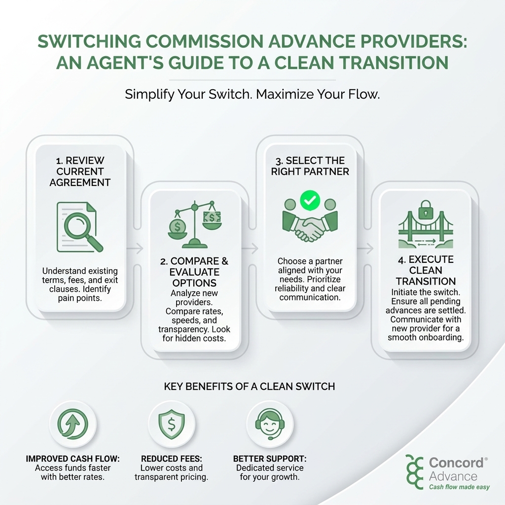 Switching commission advance providers